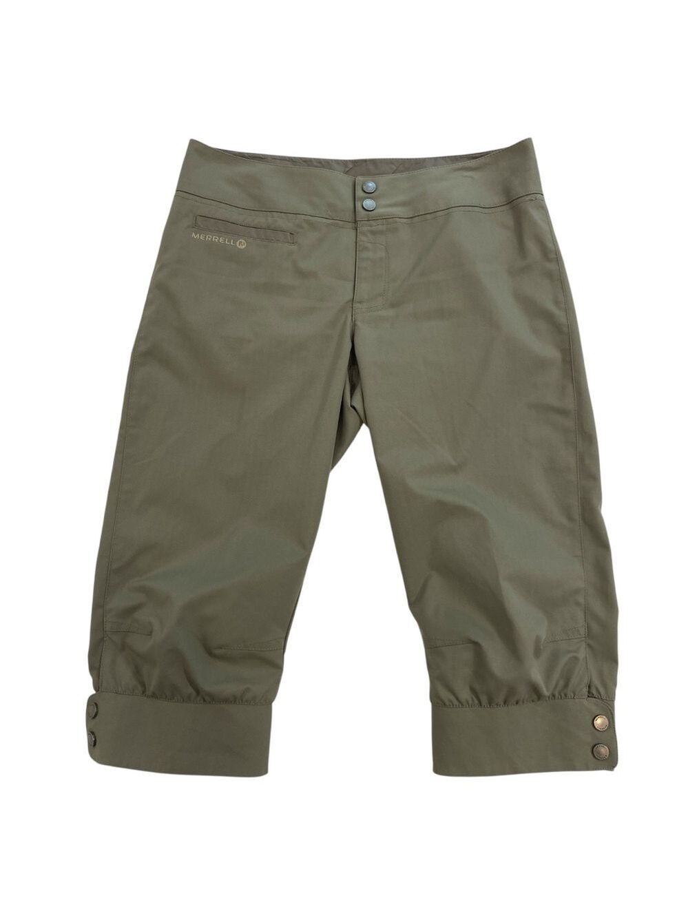 Merrell crop pants knee breeches army/army green with pockets medium rise size 6